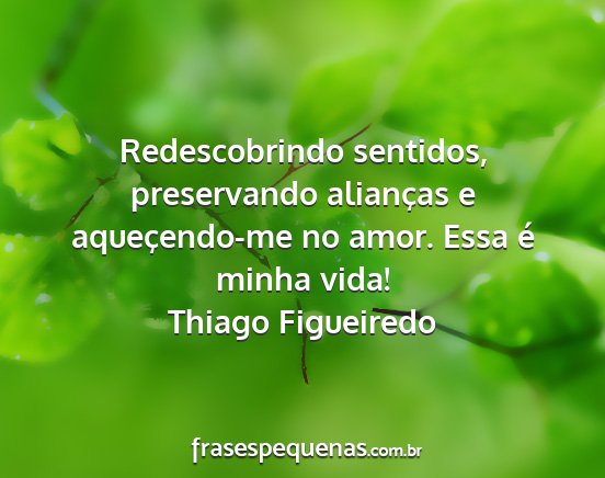 Thiago Figueiredo - Redescobrindo sentidos, preservando alianças e...