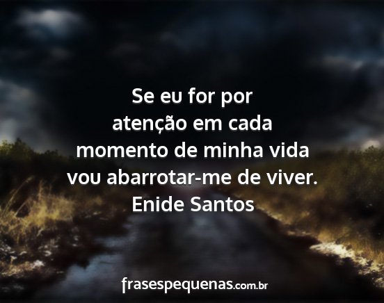 Enide Santos - Se eu for por atenção em cada momento de minha...