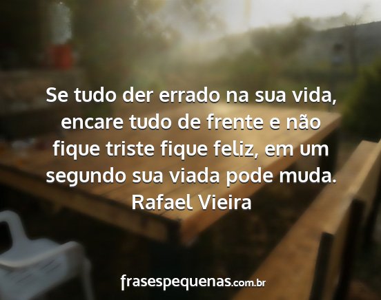 Rafael Vieira - Se tudo der errado na sua vida, encare tudo de...