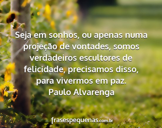 Paulo Alvarenga - Seja em sonhos, ou apenas numa projeção de...