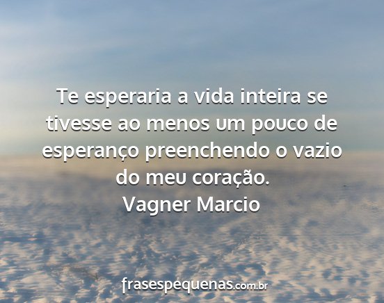 Vagner Marcio - Te esperaria a vida inteira se tivesse ao menos...