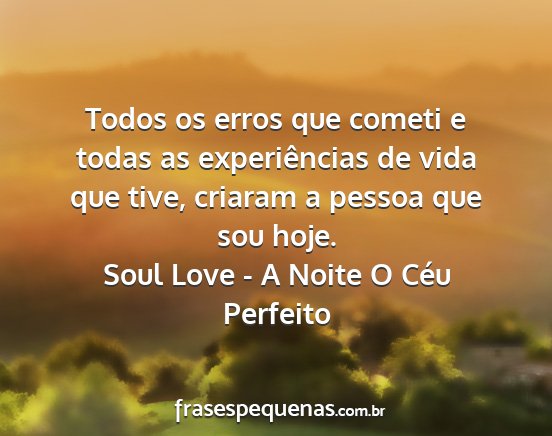 Soul Love - A Noite O Céu Perfeito - Todos os erros que cometi e todas as...