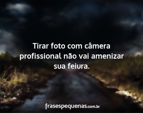 Tirar foto com câmera profissional não vai...