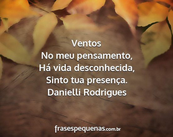 Danielli Rodrigues - Ventos No meu pensamento, Há vida desconhecida,...
